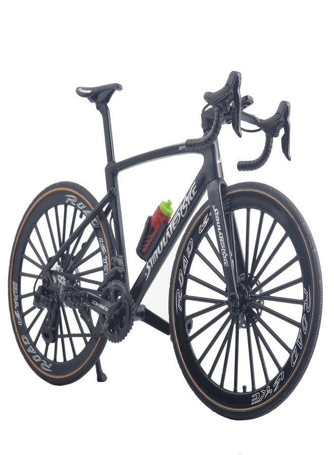 Kuasting 1:8 Scale Alloy Bicycle Model Road Bike Miniature Desktop Decoration Crafts for Cycling Lovers Bike Racers Athletes Children (Black) - Image 1